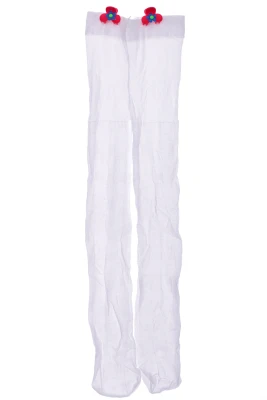 Колготи капронові для дівчинки з візерунком білі