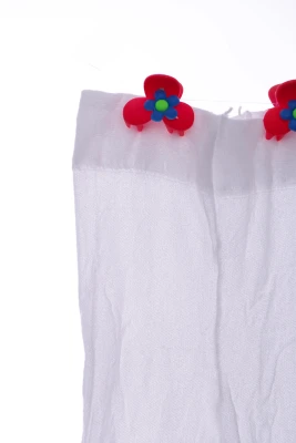 Колготи капронові для дівчинки з візерунком білі