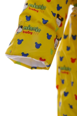 Комбинезон Трансформер на флисе Babykroha с принтом Микки Мауса желтый