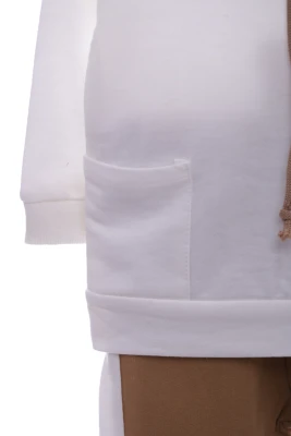 Спортивний костюм для хлопчика з смужкою бежевий