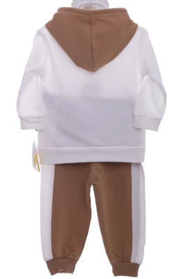 Спортивний костюм для хлопчика з смужкою бежевий