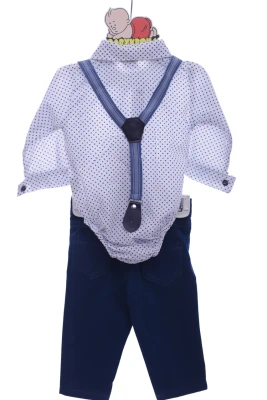 Костюм ошатний для хлопчика Малюк бавовняний блакитний