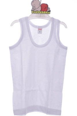 Майка для хлопчика бавовняна однотонна біла