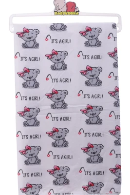 Пелюшка байка для дівчинки з Мішуткою 115*90 см