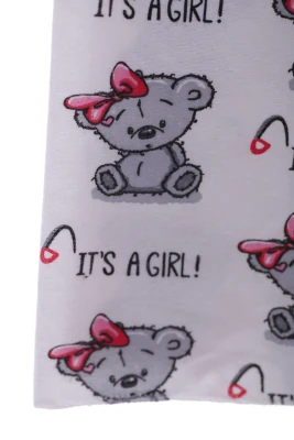 Пелюшка байка для дівчинки з Мішуткою 115*90 см