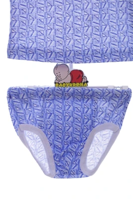 Труси з майкою для хлопчика бавовняний у блакитний ромб.