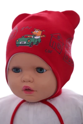 Шапка для хлопчика подвійний трикотаж Gav червона