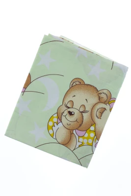 Пелюшка ситець зелена з Ведмедиками 110*85 см BabyKroha