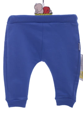 Штанці для хлопчика бавовняні з Пандочкою сині