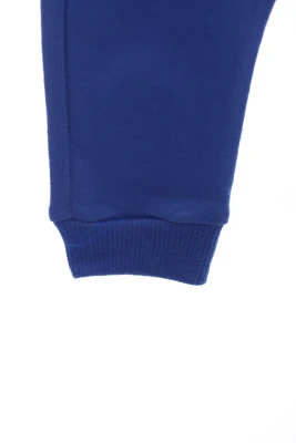 Штанці для хлопчика бавовняні з Пандочкою сині