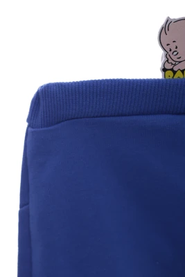 Штанці для хлопчика бавовняні з Пандочкою сині