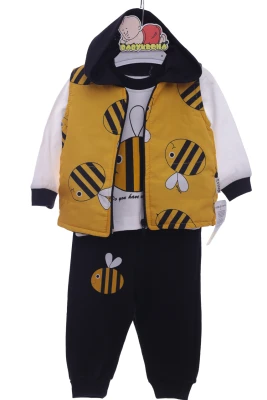Костюм трійка з жилеткою для хлопчика Бджілка жовта