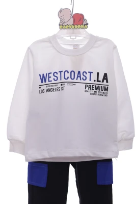 Костюм трійка з жилеткою для хлопчика Спорт синій