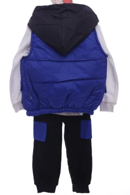 Костюм трійка з жилеткою для хлопчика Спорт синій