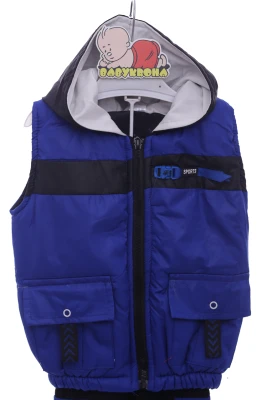 Костюм трійка з жилеткою для хлопчика Спорт синій