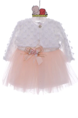 Пишна сукня з болеро Girl з персикове гіпюром