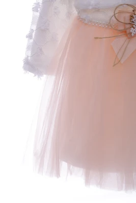 Пишна сукня з болеро Girl з персикове гіпюром