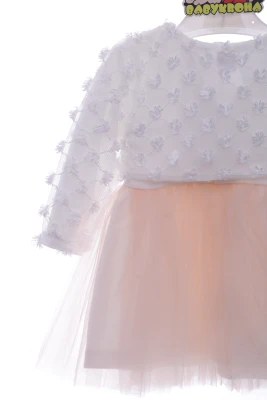 Пишна сукня з болеро Girl з персикове гіпюром