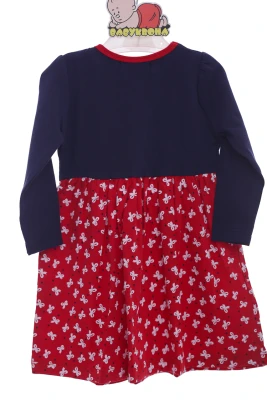 Сукня з довгим рукавом у бантик трикотажне червоне