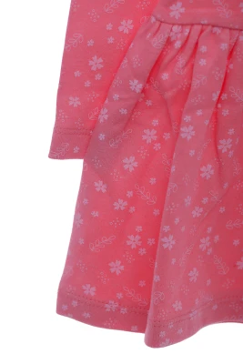 Сукня з довгим рукавом з дівчинкою рожеве трикотажне