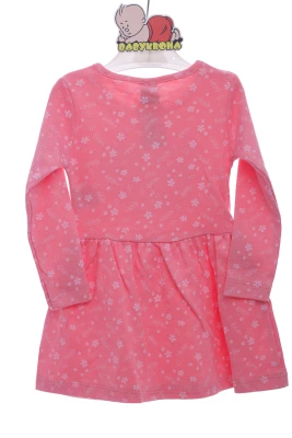 Сукня з довгим рукавом з дівчинкою рожеве трикотажне