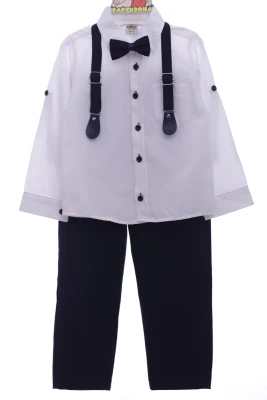 Костюм брюки та сорочка для хлопчика бавовняний Класика білий
