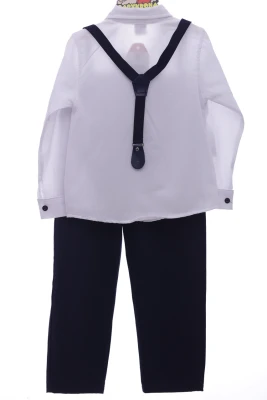 Костюм брюки та сорочка для хлопчика бавовняний Класика білий