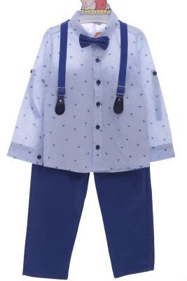 Костюм сорочка з брюками для хлопчика Лего трикотажний блакитний