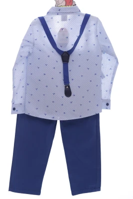 Костюм сорочка з брюками для хлопчика Лего трикотажний блакитний