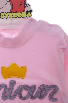 Костюм для дівчинки велюровий Посмішка рожева