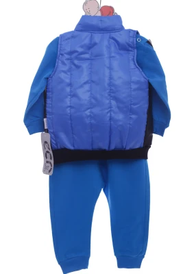 Спортивний костюм із жилеткою для хлопчика синій