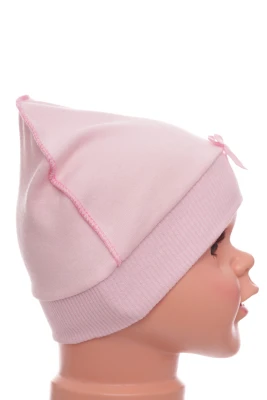 Шапка з подряпинами для дівчинки Малюк інтерлок рожевий