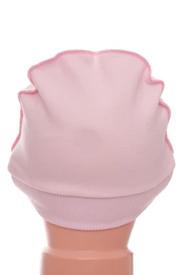 Шапка з подряпинами для дівчинки Малюк інтерлок рожевий