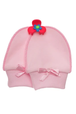 Шапка з подряпинами для дівчинки Малюк інтерлок рожевий