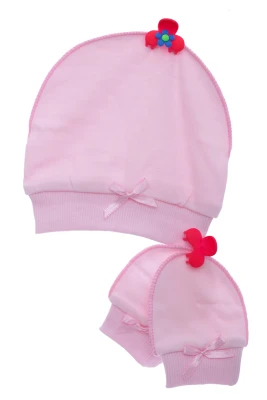 Шапка з подряпинами для дівчинки Малюк рожевий