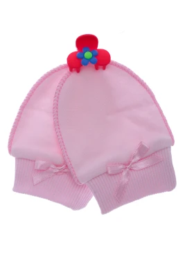 Шапка з подряпинами для дівчинки Малюк рожевий