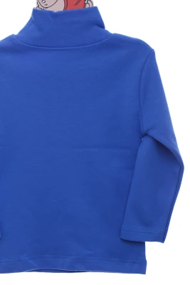 Гольф на флісі для хлопчика з Пандою синій Kipir Kids