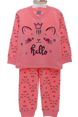 Піжама для дівчинки з принцесою Кіткою персикова Cit Cit Kids