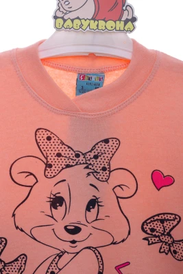 Піжама для дівчинки з леді Мишутка персикова Cit Cit Kids