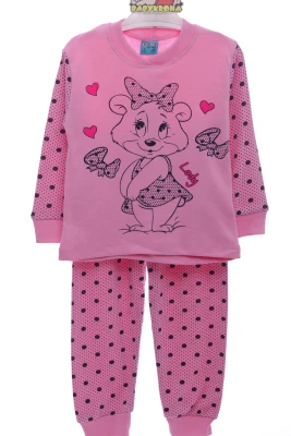Піжама для дівчинки з леді Мішуткою рожева Cit Cit Kids