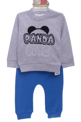 Трикотажний костюм для хлопчика з милою Пандою синій Esa Baby