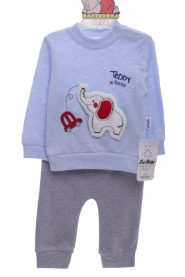 Костюм трикотажний для хлопчика зі Слоніком блакитний Esa Baby