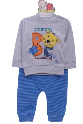 Трикотажний костюм для хлопчика з Котом блакитний Esa Baby