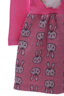 Сукня з довгим рукавом Зайченя трикотажне рожеве