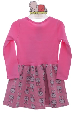 Сукня з довгим рукавом Зайченя трикотажне рожеве