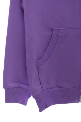 Кофта для дівчинки бавовняна однотонна бузкова Cit Cit Kids