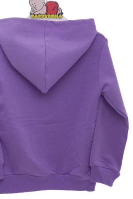 Кофта для дівчинки бавовняна однотонна бузкова Cit Cit Kids