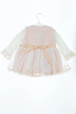 Сукня травка з водолазкою та пов'язкою інтерлок Бубончик бежевий