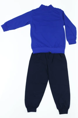 Костюм спортивний для хлопчика на змійці трикотажний "8" синій