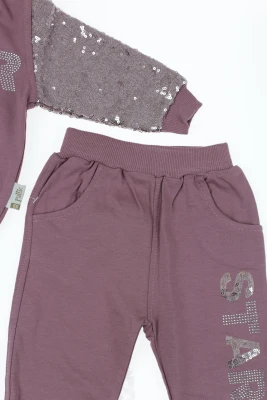 Костюм із довгим рукавом для дівчинки інтерлок Star пудровий